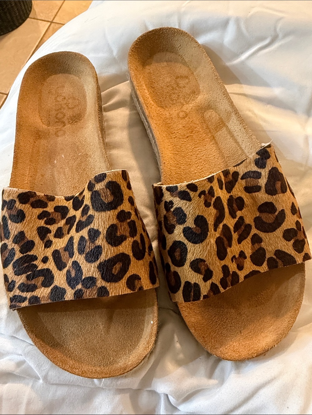 Yokono | Calf Hair Leopard Slide 7.5 NEW!